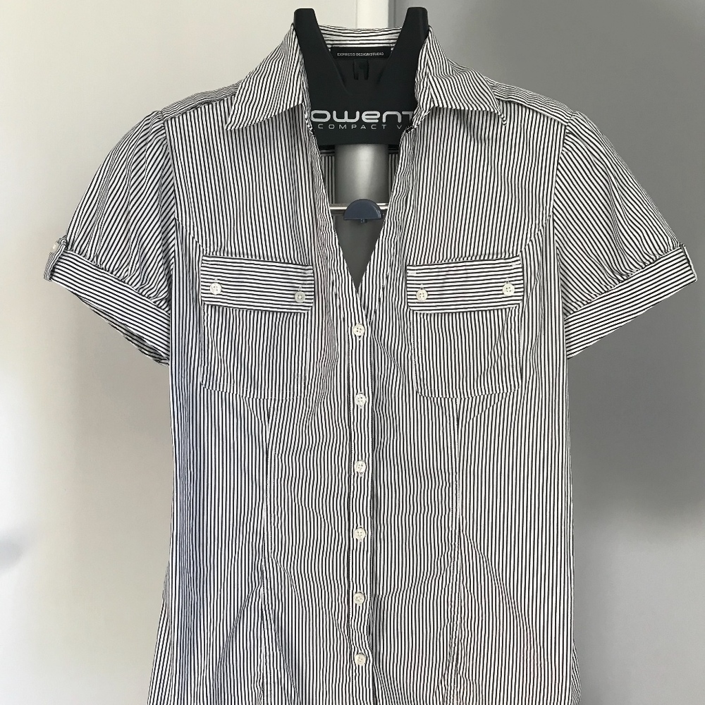 Striped Button-Up Shirt